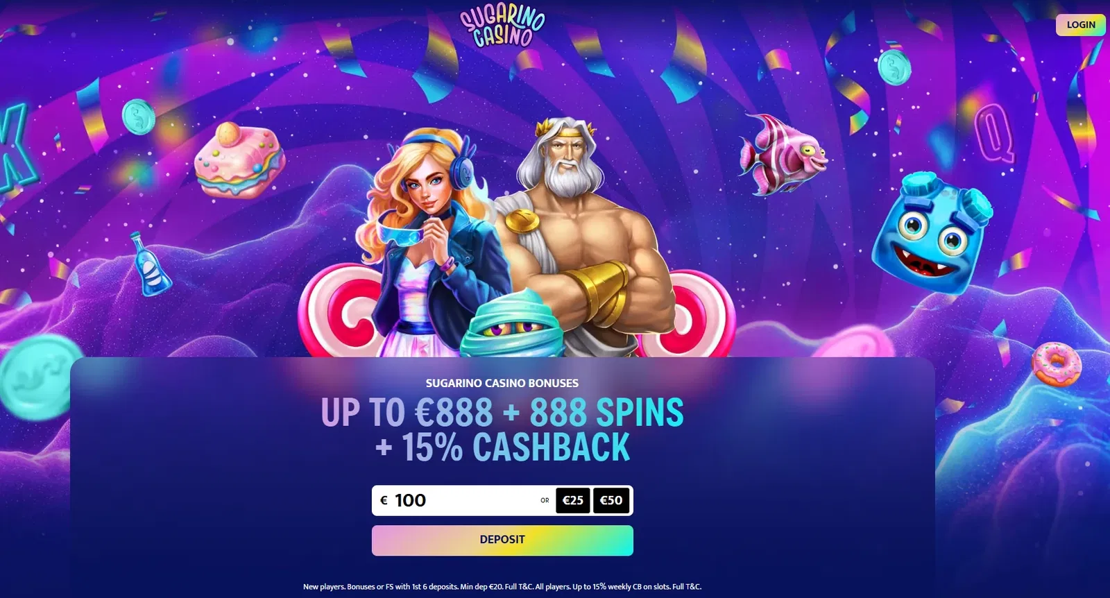 Sugarino Casino skärmdump